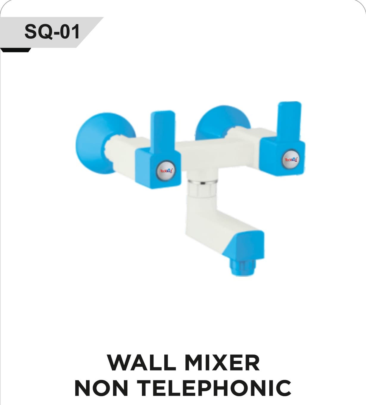 SQ-01 non-telephonic wall mixer from the twenty millimetre Super Square range