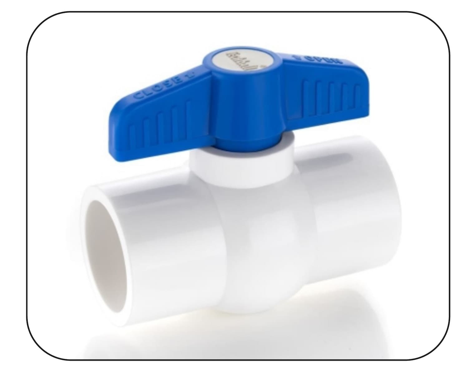 uPVC threaded ball valve with a short handle